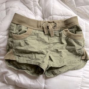 y2k army green xs shorts super cute